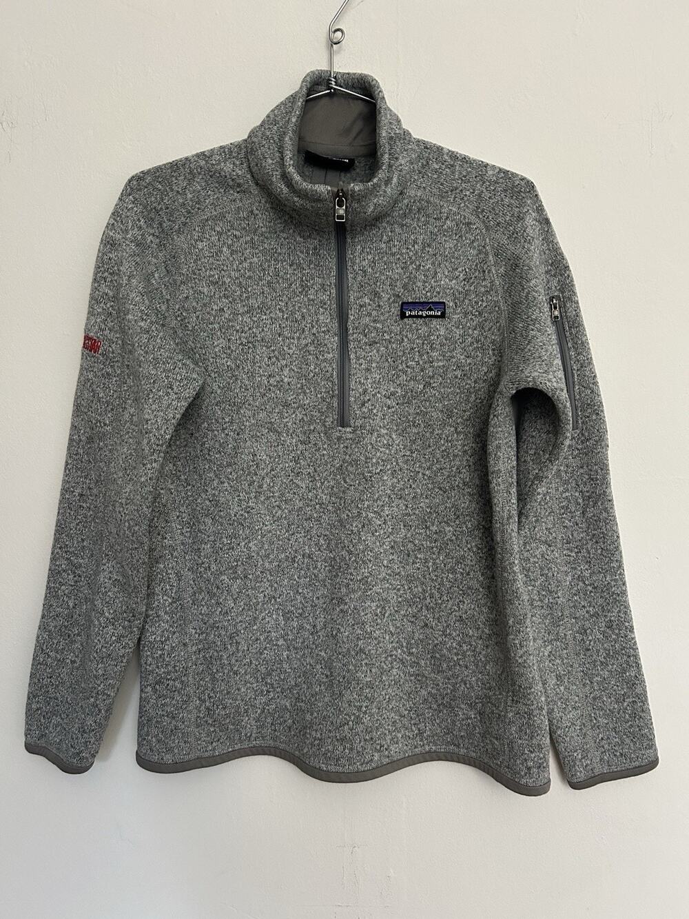 Patagonia Better Sweater Women’s Gray 1/4 Zip Fleece Morningstar Embroidered S